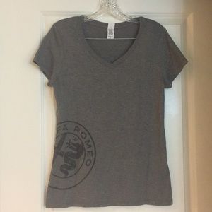Alfa Romeo heather gray v neck t shirt